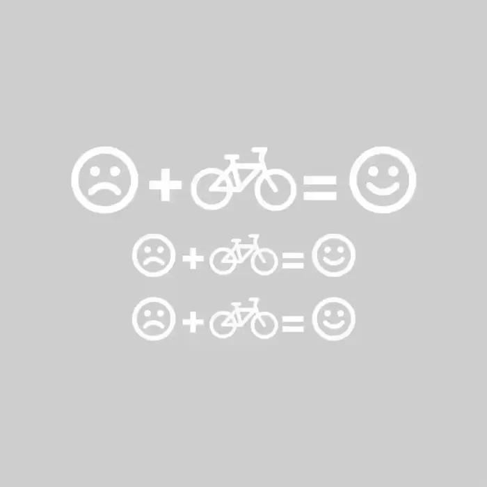 Autocollants de vélo émoticônes, 3 pièces, pour cadre de vélo de route et vtt, Tube supérieur, autoc