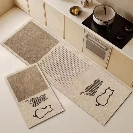 Tapis de sol de cuisine à lien personnalisé, tapis de salon