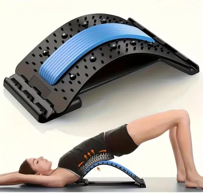Correcteur de posture et étireur dorsal réglable sur 4 niveaux. Support lombaire ergonomique avec fo