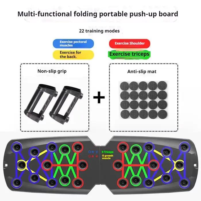 Planche de poussée multifonctionnelle pliable, équipement d'entraînement des abdominaux de poitrine,