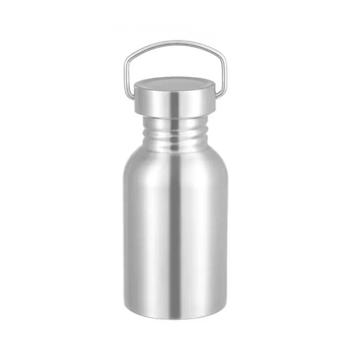 Bouteille d'eau en acier inoxydable pour vélo, flasque en métal isolée sous vide, paroi simple, spor