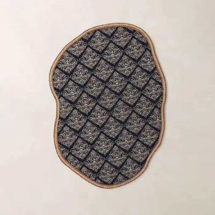 Tapis de salon vintage, résistant aux taches et à l'usure, tapis de sol irrégulier pour chambre à co