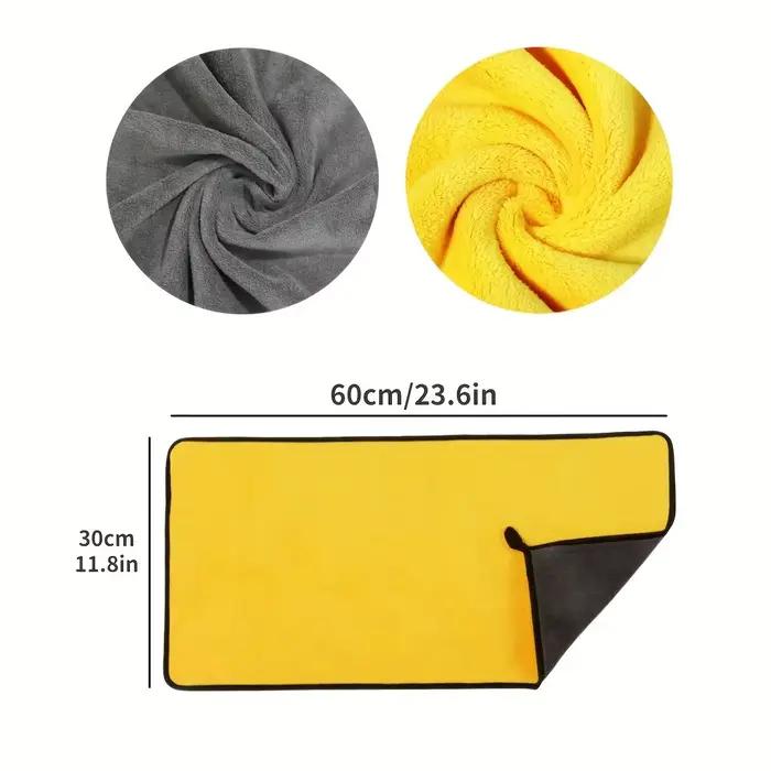 1 pièce Serviette de nettoyage en microfibre professionnelle pour le detailing automobile, le séchag