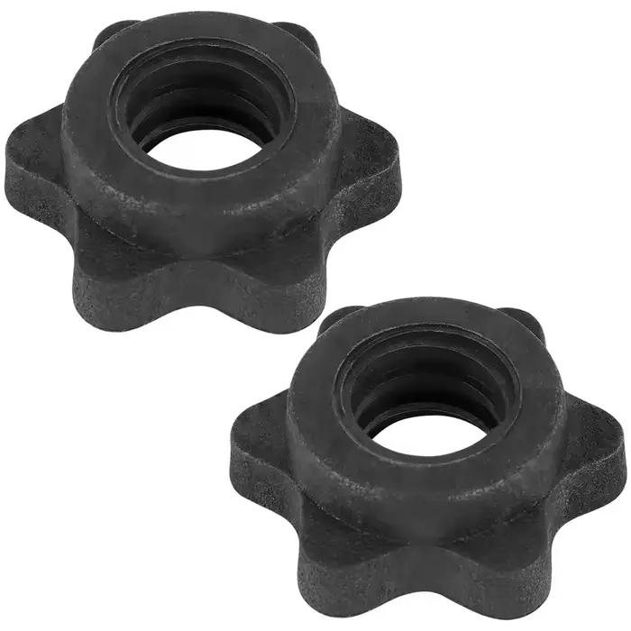 Écrou hexagonal pour haltères, écrou de tige de haltère, colliers Spinlock pour barres d'haltères, e