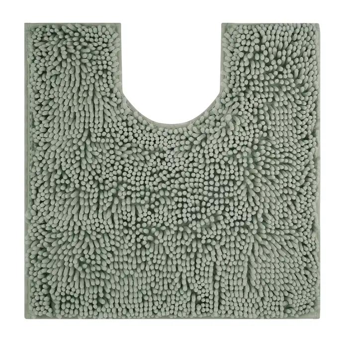 Tapis de toilette en forme de U, Super absorbant, en Chenille, support antidérapant, lavable en Mach