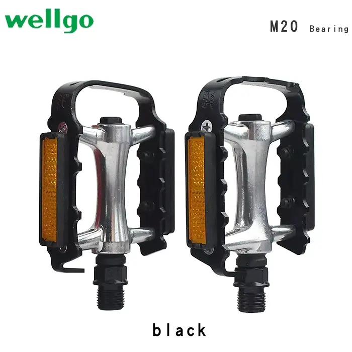 Pédales de vélo de montagne Wellgo M20, pédales de vélo pliantes de route, pédales à roulements pour
