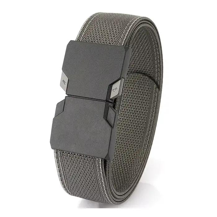 Ceinture élastique pour hommes, 34mm, en Nylon, extensible, décontractée, boucle en métal mat, ceint
