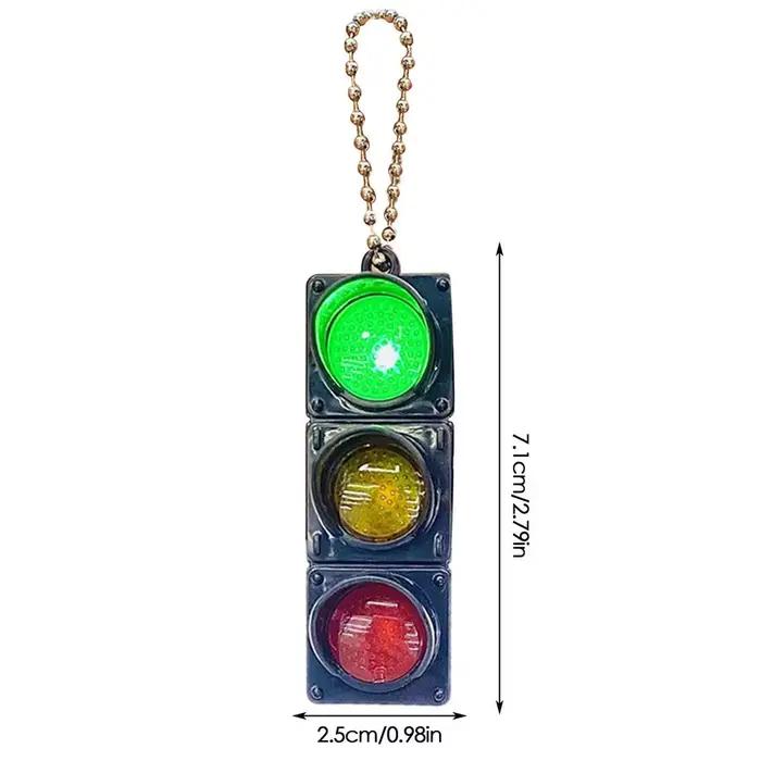Porte-clés modèle feu de circulation pour voiture, porte-clés, éclairage LED, clé JOLED, lumière pié