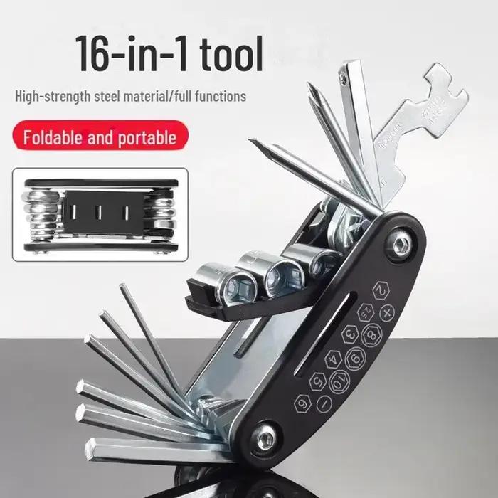 Kit d'outils de réparation de vélo portable, kit d'outils de réparation de vélo, pompe, patch pour p