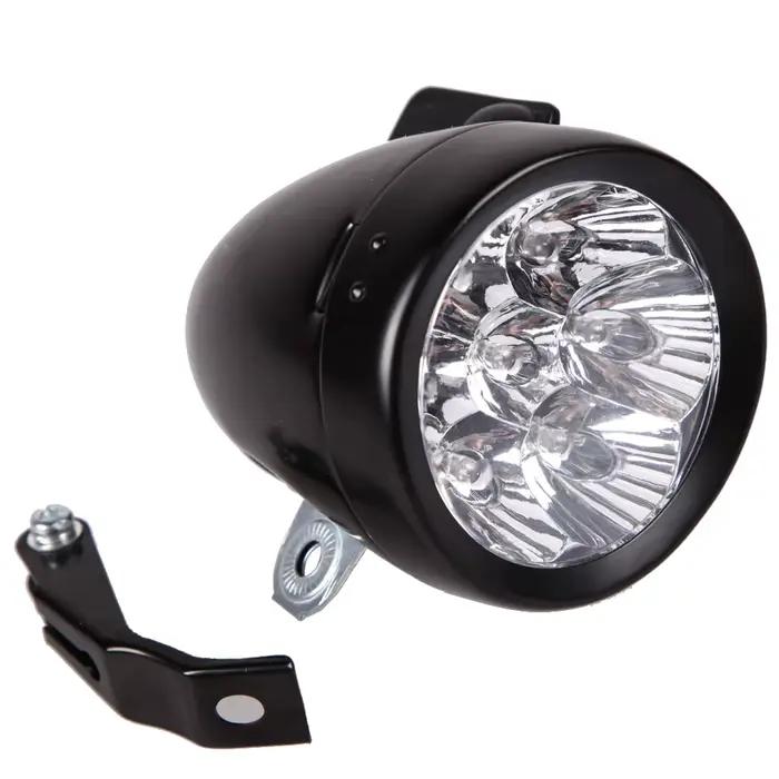 Phare avant rétro pour vélo, accessoire de vélo, feu arrière vintage avec support, phare LED à angle