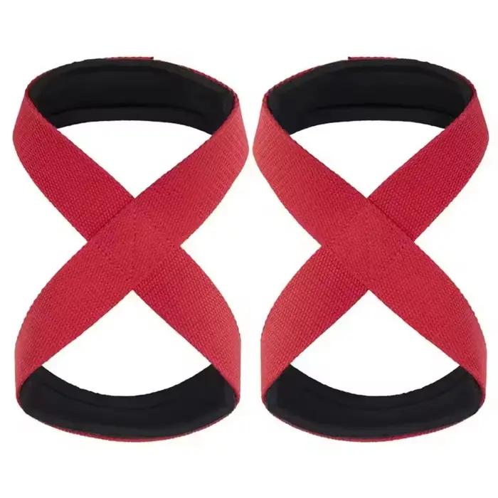 2 sangles de poignet rembourrées en forme de 8 pour soulevé de terre, musculation, entraînement, tra