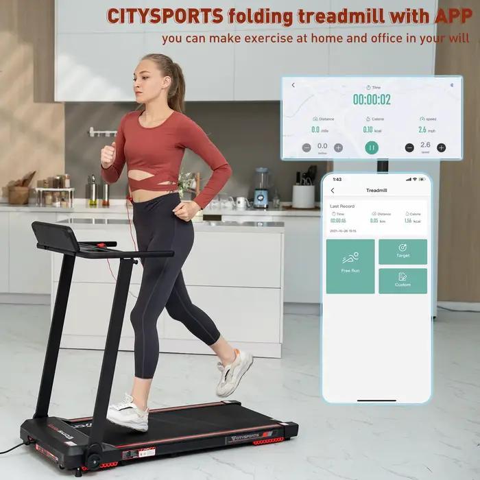 Tapis de course électrique pliant 2 en 1 sous le bureau, machine de course de jogging, salle de spor