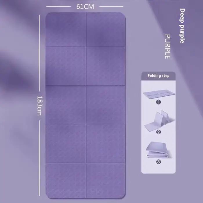 Tapis de Yoga pliable écologique Tpe pliant voyage exercice de Fitness Double face antidérapant pour