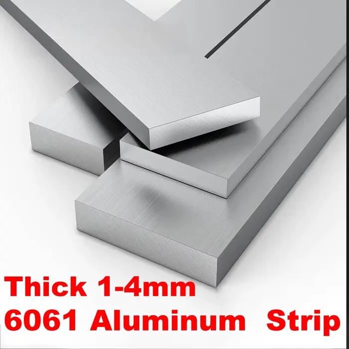 Barre plate en alliage d'aluminium épais 1/1, 5/2/2, 5/3/4mm, largeur 10-100mm, longueur 500mm, tôle