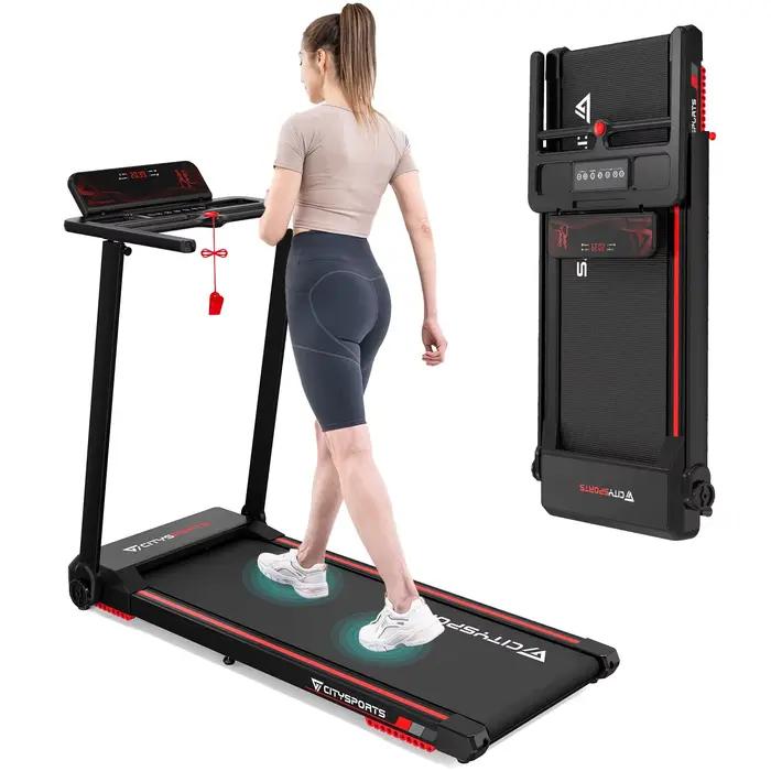 Tapis de course électrique pliant 2 en 1 sous le bureau, machine de course de jogging, salle de spor