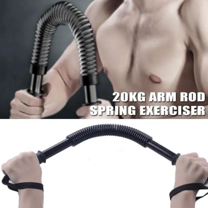 Exerciseur de bras Twister, barre d'entraînement à ressort réglable de 20 kg/30 kg/40 kg/50 kg, renf