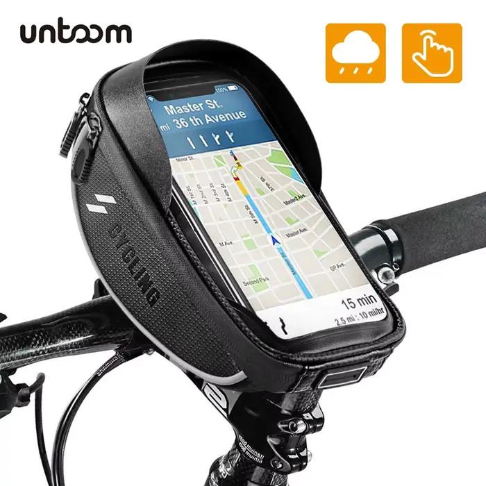 Sac de montage de téléphone de vélo, étanche, cadre avant, Tube supérieur, sac de guidon, écran tact