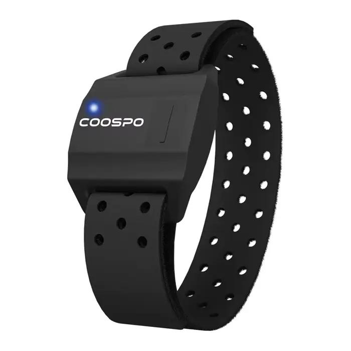 COOSPO Moniteur de Fréquence Cardiaque Brassard Bluetooth Ant+, Brassard Cardiofrequencemetre en Tem