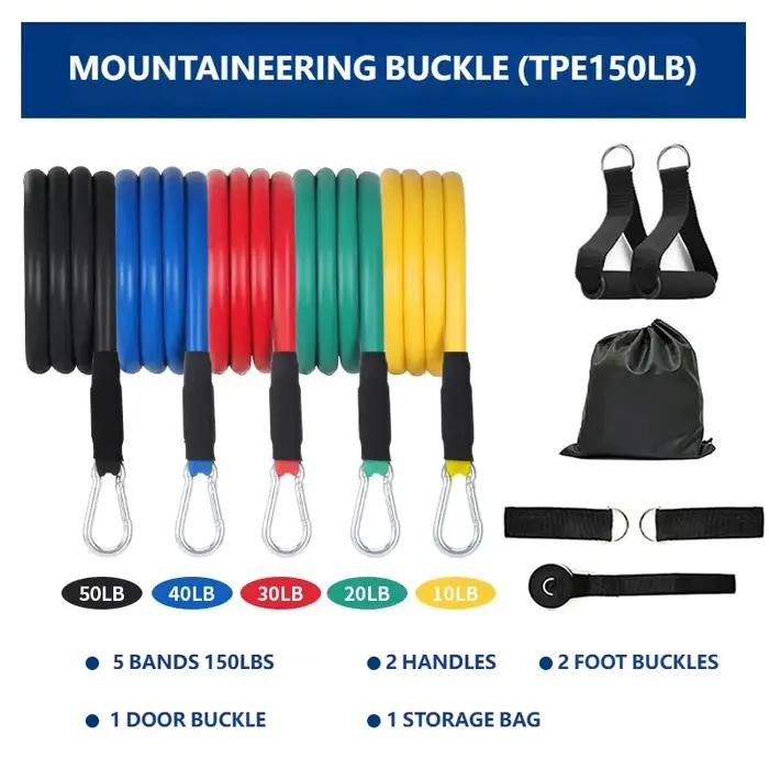 Bandes élastiques de 150 lb, cordes de résistance en caoutchouc pour l'entraînement musculaire, le P