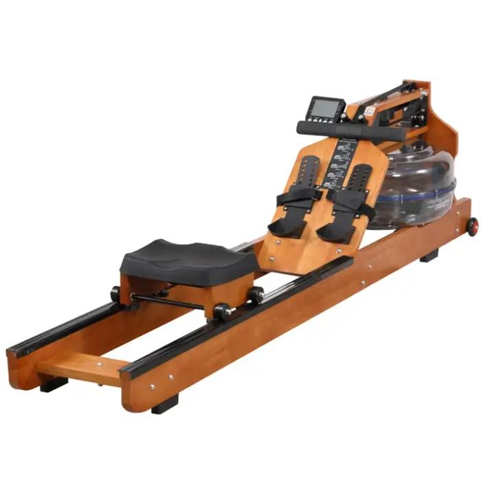 Machine à rames d'eau en bois cardio de gymnase de forme physique commerciale de grande intensité