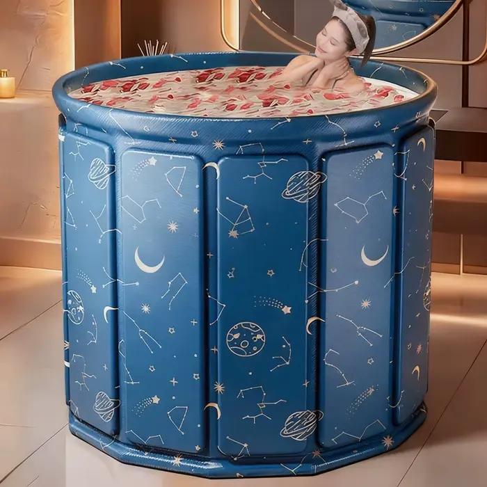 Baignoire d'hydrothérapie privée pour 2 personnes, ronde, portable, hors sol, pour bain relaxant, pl
