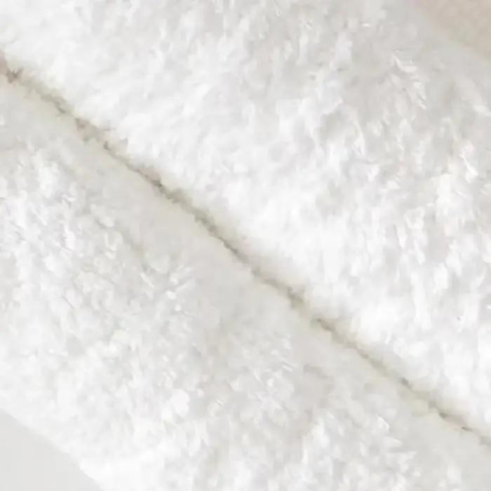 Tapis de bain en coton pour hôtel et maison, tapis de sol épais antidérapant en peluche longue, absorbant l'eau, blanc, pour salle de bain et entrée