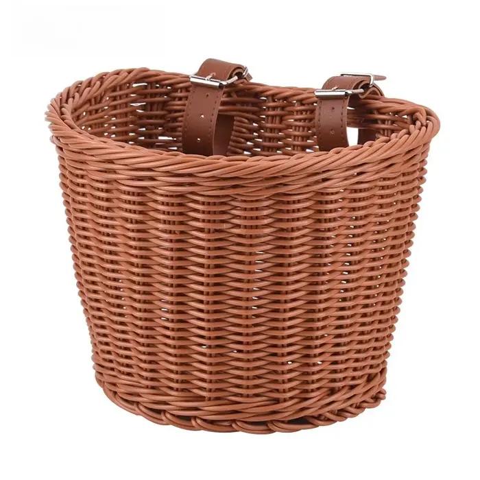 Panier de vélo rétro tressé pour enfants