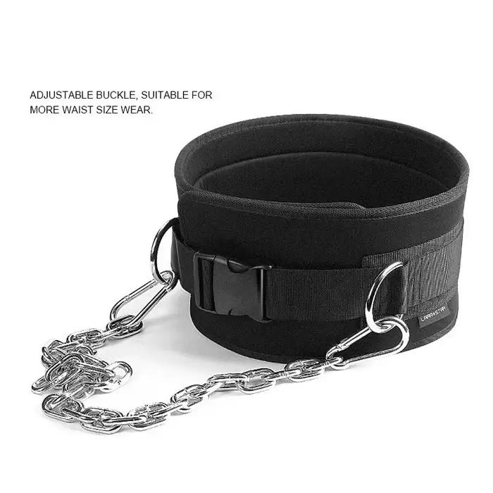 Ceinture de trempage d'haltérophilie de qualité entraînement avec chaîne en métal pour les exercices de force