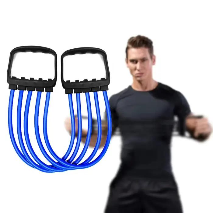 Ensemble d'entraînement complet du corps – Extenseur de poitrine avec 5 bandes de résistance amovibles pour Pilates