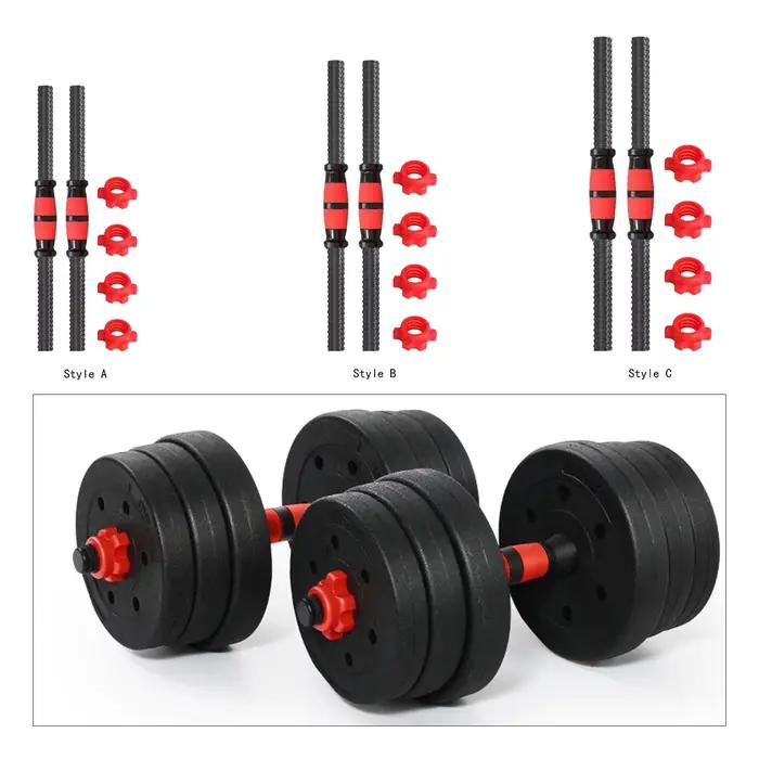 Barres d'haltères Tooyful réglables en acier inoxydable avec poignée antidérapante pour entraînement de force à domicile et salle de sport occasions spéciales