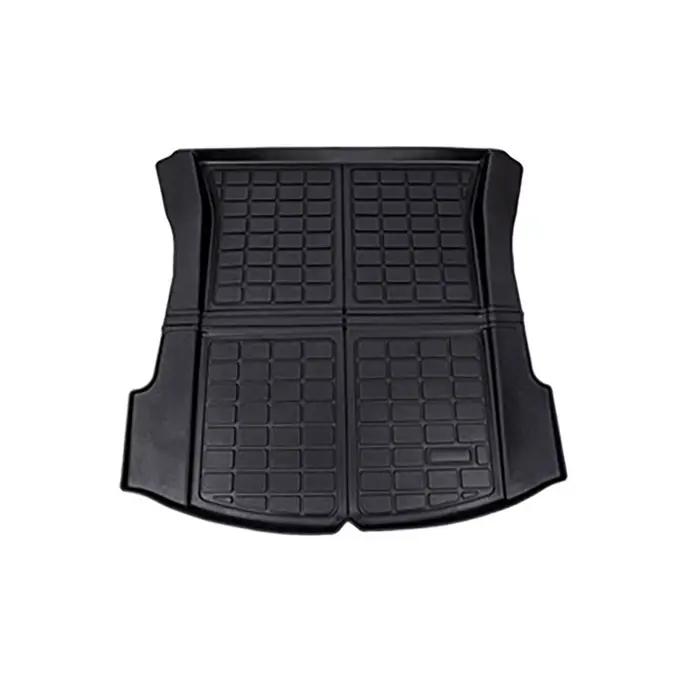 Tapis de coffre avant et arrière pour Tesla modèle 3 17-23, coussinets de protection imperméables en TPE, doublure de chargement, tapis de sol pour plateau de coffre