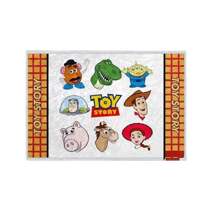 Tapis de bain en chenille avec dessin animé Toy Story, 50 × 80 cm, doux, absorbant, antidérapant, tapis de porte, décoration de salle de bain et de chambre d'enfant