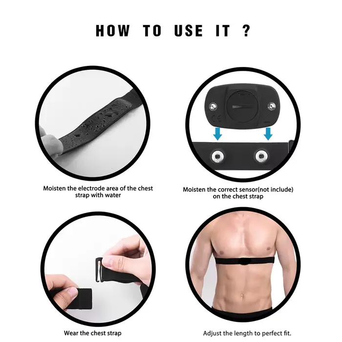 Sangle de ceinture pectorale pour moniteur de fréquence cardiaque