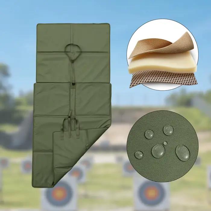 Tapis de tir extra larges et durables, conçus pour les positions couchées, rembourrés pour plus de confort, idéaux pour la chasse sur le stand de tir.
