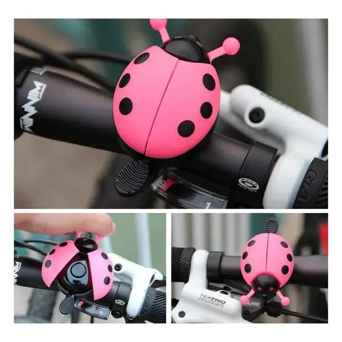 1PC vélo petite cloche dessin animé coccinelle cloches de cyclisme pour beaux enfants filles