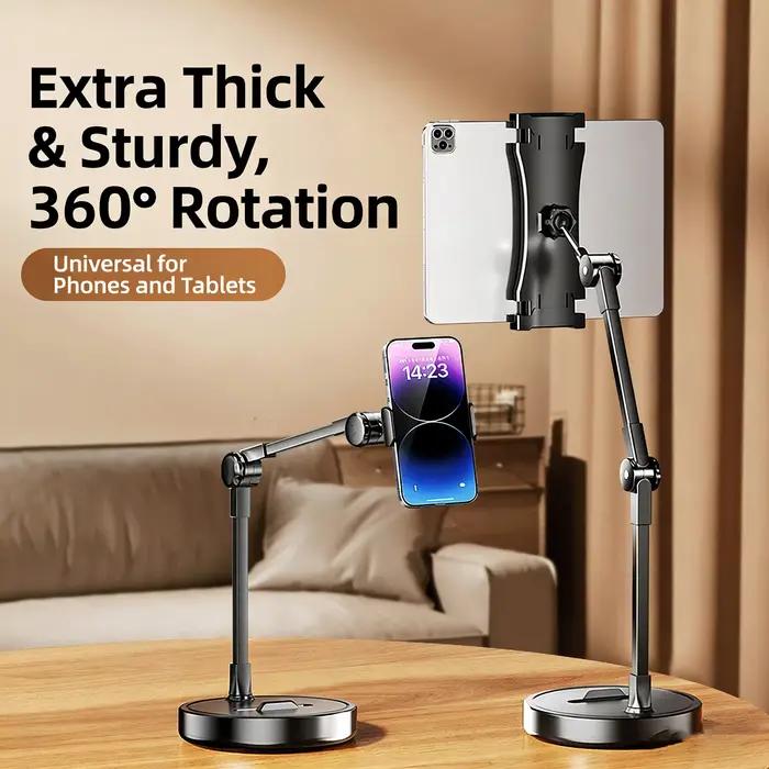 Support de téléphone portable multifonctionnel pour chevet et bureau, idéal pour dortoir, avec fonction de support cantilever au sol