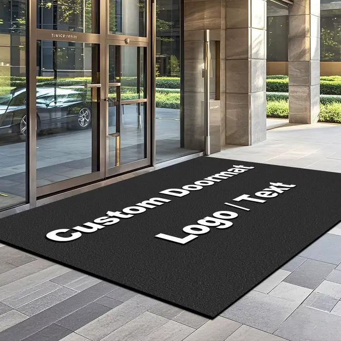Paillasson personnalisé personnalisé, bâtiment de bureau commercial, entrée, LOGO d'entreprise, tapis de sol antidérapants pour magasin, Restaurant, hôtel, Bar
