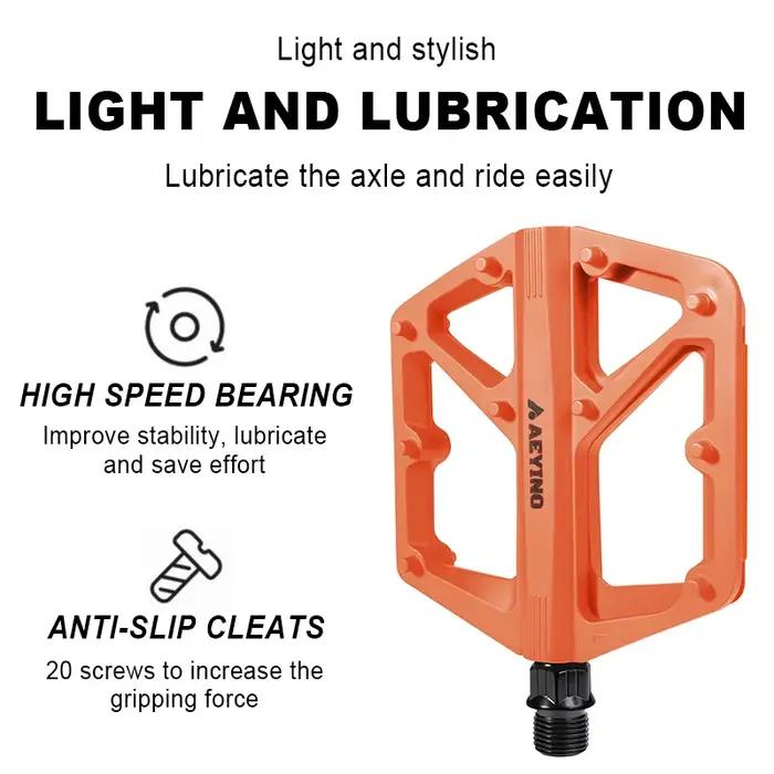 Pédales plates élargies AEYINO pour vélo