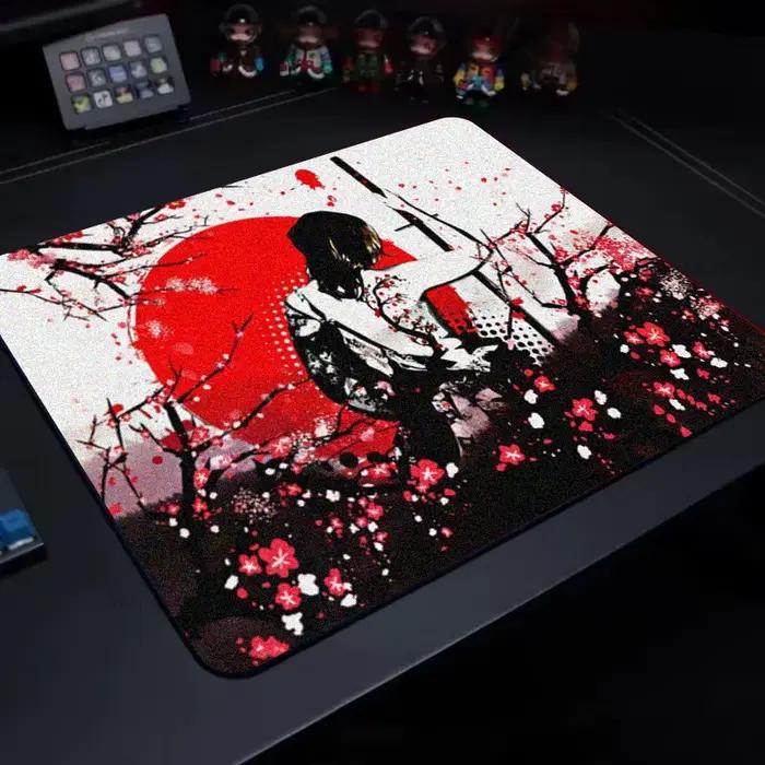 Tapis de souris de jeu E-Sports, accessoires de bureau, polymères de contrôle, tapis de jeu Gamer Samurai, configuration de bureau, Playvirus, 40x45cm