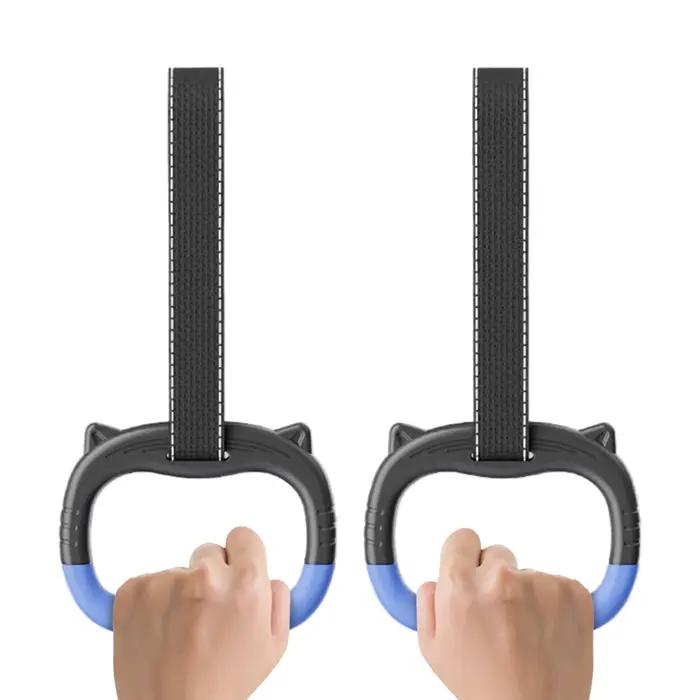 Anneaux de gymnastique pour enfants Barre horizontale Sangles de suspension réglables pour trampoline intérieur Hamac