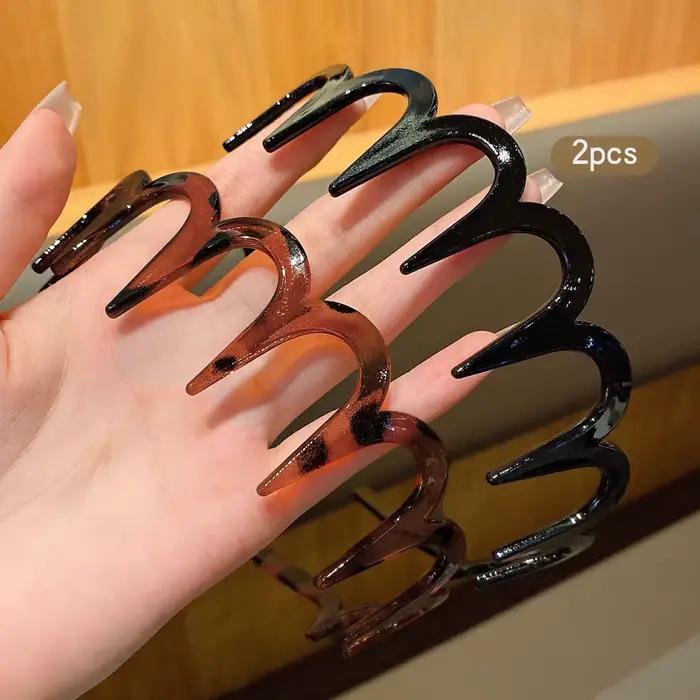 2 pinces à cheveux rouges avec dents et anti-ald adaptées à un usage quotidien comme accessoires pour cheveux