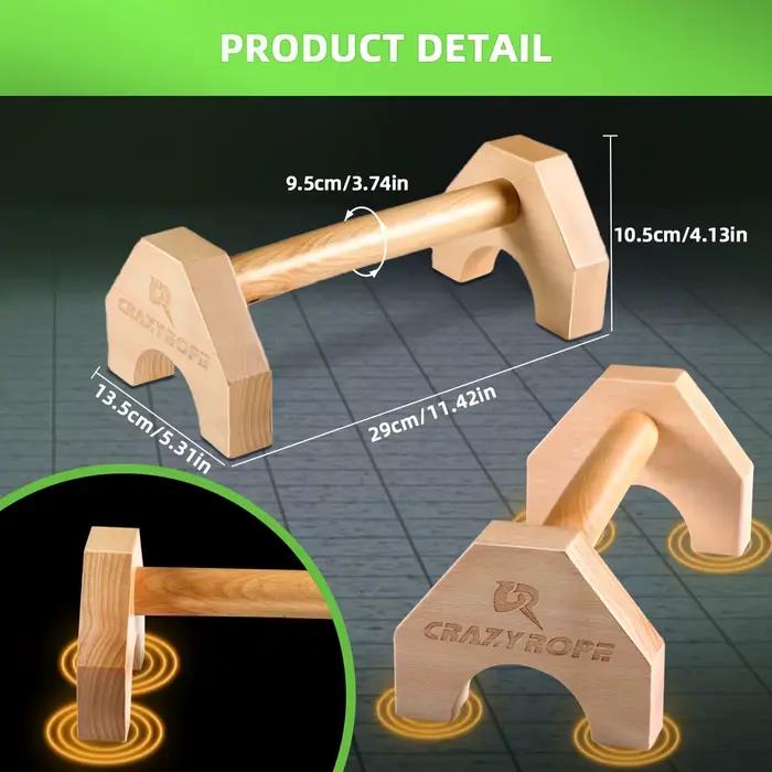 1 paire de supports de barre de poussée en bois