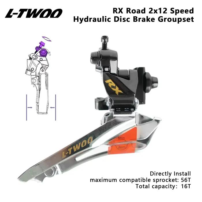 Groupe de transmission LTWOO RX Disc 2x12 vitesses pour vélo de route, freins à disque hydrauliques, version carbone et alliage, compatible avec R7170 R8170