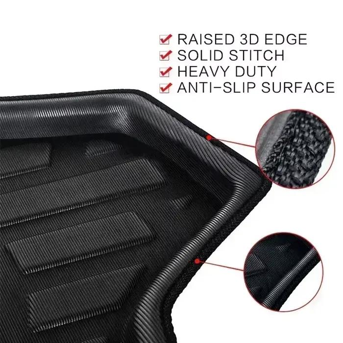 Tapis de coffre arrière de voiture pour Tesla modèle 3 2019-IN 2025 2024, étanche, plateau à bagages, tapis de doublure de sol, accessoires de couverture de chargement