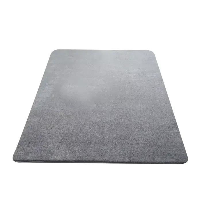 Grand tapis de sol doux gris