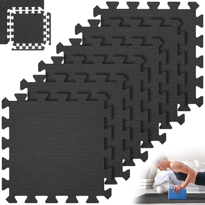 Tapis de gymnastique en mousse à motifs croisés