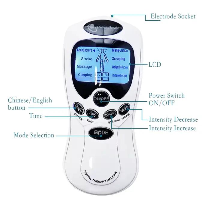 Stimulateur Musculaire EMS Masseur Corporel Massage Relax Cou Dos Épaule Main Soulagement de la Douleur Unité Tens Appareil de Thérapie Numérique
