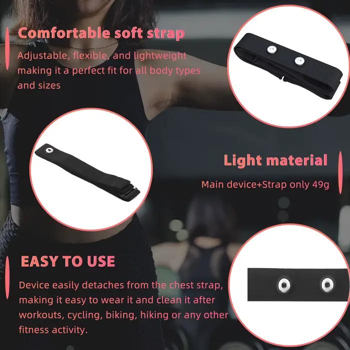 Sangle de remplacement Fitcent pour moniteur de fréquence cardiaque compatible avec Polar H7 H9 H10 Coospo Wahoo Tick Garmin Magene sangle de poitrine confortable pour femmes et hommes pour entraînements sportifs occasions spéciales
