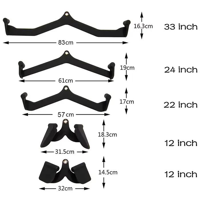 Accueil Gym Fitness aviron barre en V poulie câble Machine accessoires Biceps Triceps dos Blaster poignée tirer vers le bas poignées
