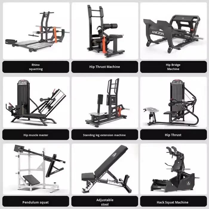 Appareil Commercial de Musculation en Acier pour Hanches et Jambes : Hack Squat